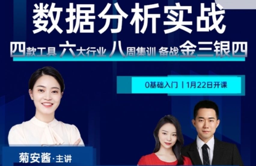 菊安酱数据分析实战课，数据分析师培训视频课程